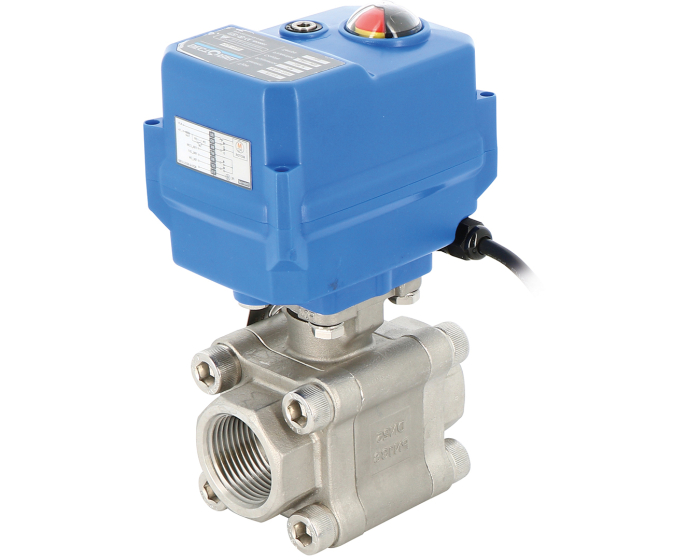 3 piece stainless steel ball valve 703XS BW DN15+TCR02N-KT32 24V AC/DC